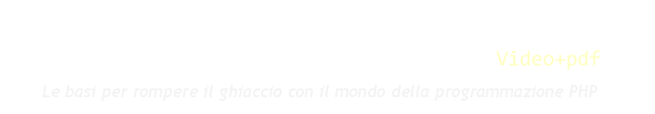 creare sito PHP corso