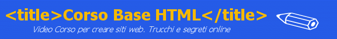 Corso HTML creare sito gratis